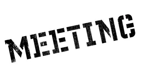 Meeting rubber stamp Stock Illustration
