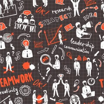 Meeting Seamless Pattern Stock Illustration