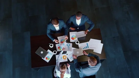 Meeting of shareholders for discussion in the office Stock Footage 180425618