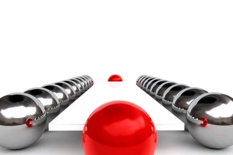 Meeting with sphere Иллюстрация