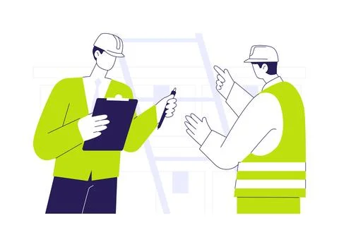 Meeting with supervisor abstract concept vector illustration. Illustrazione stock