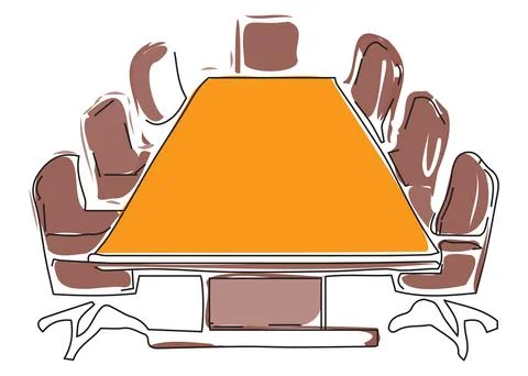 Meeting table Stock Illustration