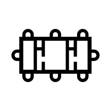 Meeting table top view concept icon Stock Illustration