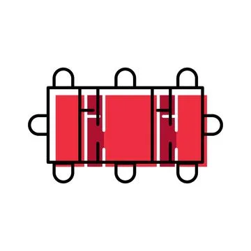 Meeting table top view concept icon Stock Illustration