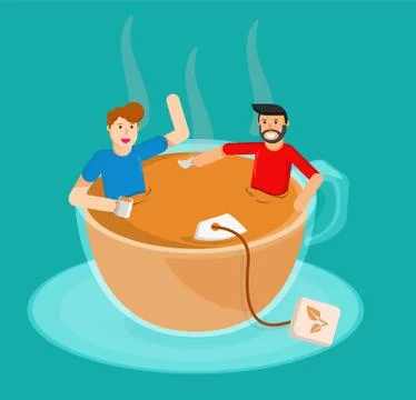 Meeting tea Stock Illustration