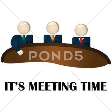 Meeting time Stock Illustration