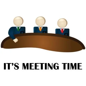 Meeting time Stock Illustration