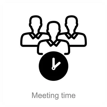 Meeting time Stock Illustration