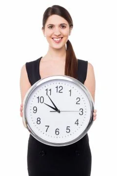 Meeting time will be declared in five minutes Stock Photos