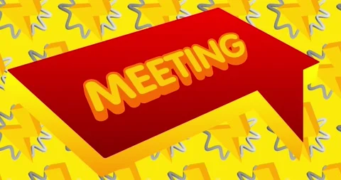 Meeting word in a 3d speech bubble Stock Footage 231741141