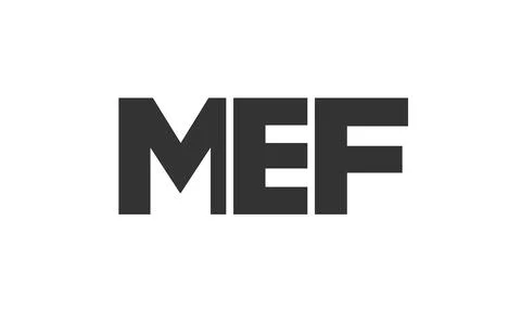 MEF logo design template with strong and modern bold text. Initial based ve.. Stock Illustration