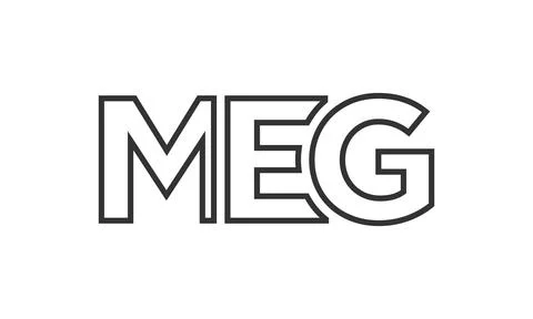 MEG logo design template with strong and modern bold text. Initial based ve.. Stock Illustration