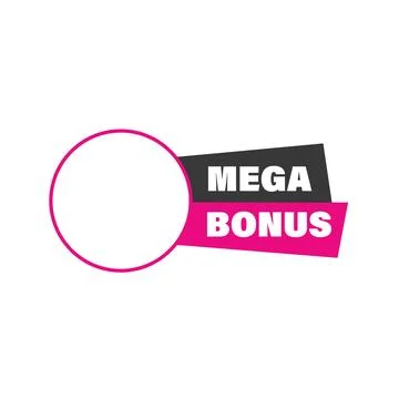 Mega Bonus Speech Bubble. Business Label Promo Offer Stockillustratie