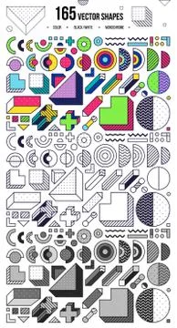 Mega collection with design elements Stock Illustration