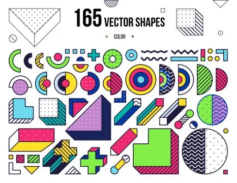 Mega collection with design elements Stock Illustration