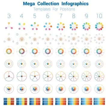 Mega Collection Infographics cyclic processes Stock Illustration