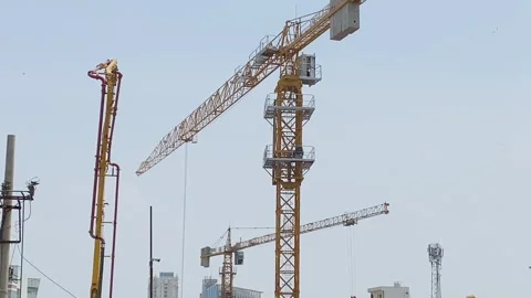 Mega construction machinery working in site Stock Footage 295433275