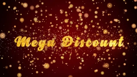 Mega Discount Greeting card text shiny particles for celebration,festival Stock Footage 91674139