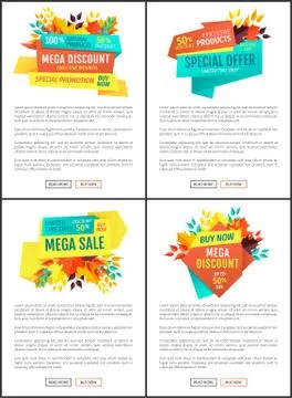 Mega Discount Special Offer Vector Illustration Stock Illustration