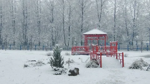 Mega extra big global snowfall loop china japan style Stock Footage 48994483