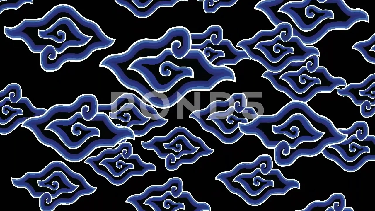 Mega Mendung Batik Pattern From Cirebon Stock Video Pond5