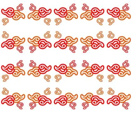 Mega mendung merah orange Stock Illustration