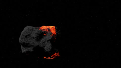 Mega Molten Asteroid Flyby Stock Footage 165851550