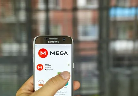 Mega online storage Stock Photos