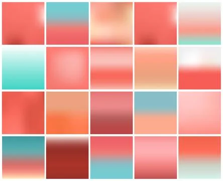 Mega pack of 20 blurred abstract background. Pastel tone color collection s.. Stock Illustration