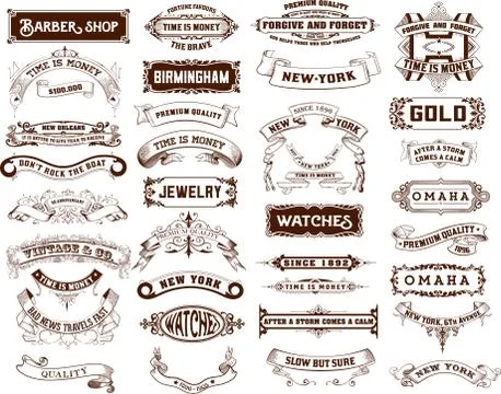 Mega pack of banners Stock Illustration