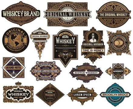 Mega pack of labels and banners Stock Illustration
