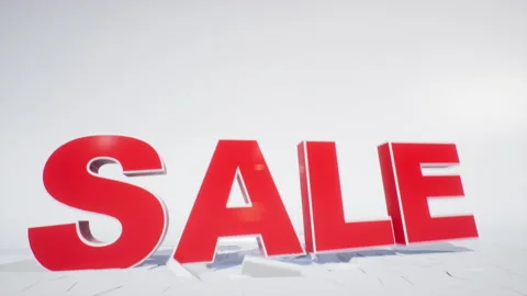 MEGA SALE - 3D Text Animation-4K  Stock Footage 146853825