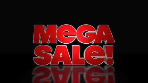 Mega Sale 3D Text Stock Illustration