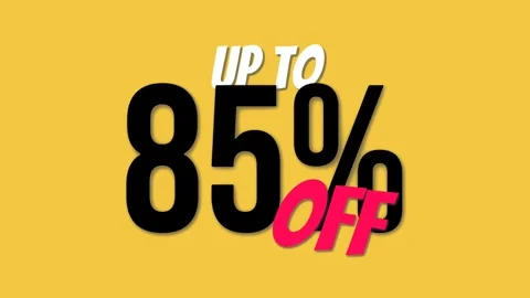 MEGA SALE UP TO 85% OFF - SEAMLESS LOOPING TEXT ANIMATION 스톡 동영상 278052553