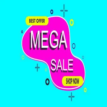 Mega sale banner Stock Illustration