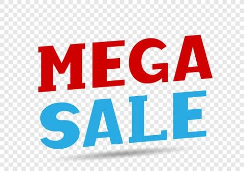 Mega sale message Stock Illustration