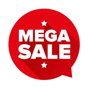 Mega Sale sticker vector Stock Illustration