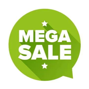 Mega Sale sticker vector Stock Illustration