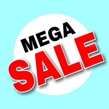 Mega sale template design for web or social media. Stock Illustration