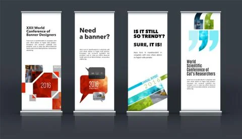 Mega set. Abstract business vector set of modern roll Up Banner Stock Illustration