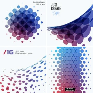 Mega Set of Abstract vector design round elements for graphic template Illustrazione stock