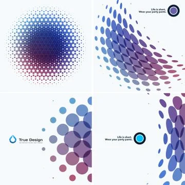 Mega Set of Abstract vector design round elements for graphic template Stock Illustration