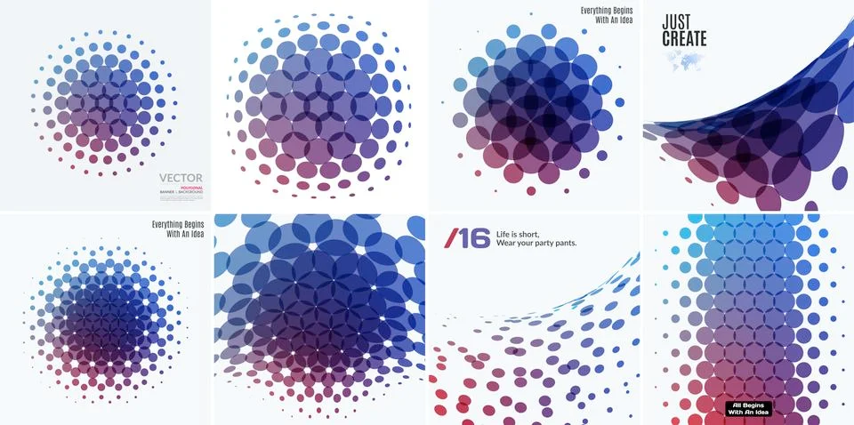Mega Set of Abstract vector design round elements for graphic template 스톡 일러스트