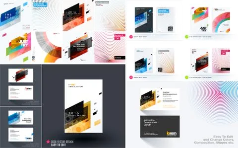 Mega set of design of business vector templates Stock Illustration