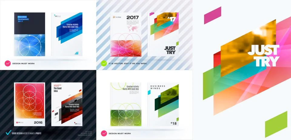 Mega set of design of business vector template, brochure Stock-Illustration