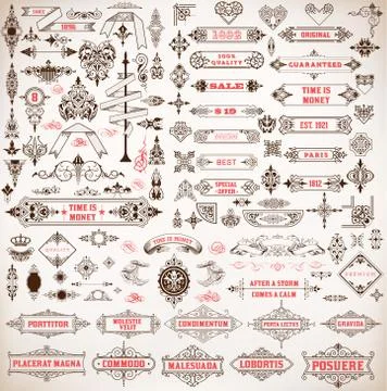 Mega set. Design resources Stock Illustration