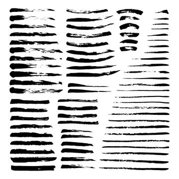 Mega set of ink brushes Illustrazione stock