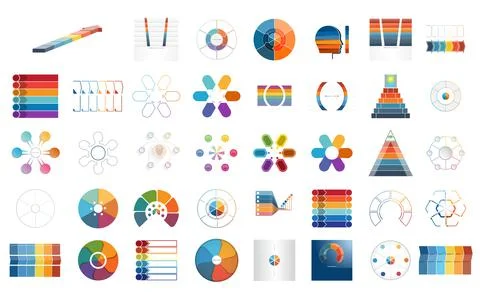 Mega set six position Stock Illustration