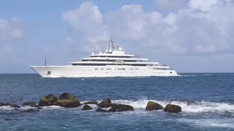 Mega yacht luxury ship Eclipse Stock Footage 72522047