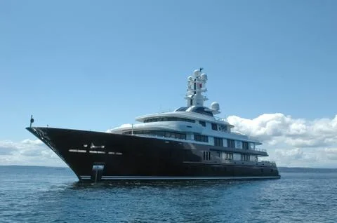Mega Yacht "Posing" Stock Photos